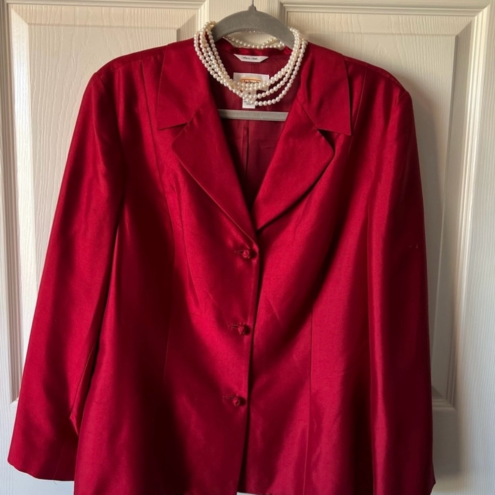 Talbots Rich Red Women's Blouse/Lightweight Jacket